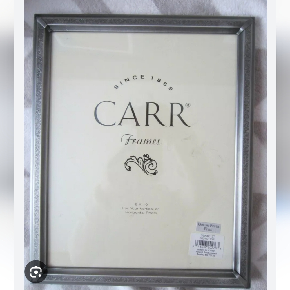Carr pewter thin metal 8 x 10 frame